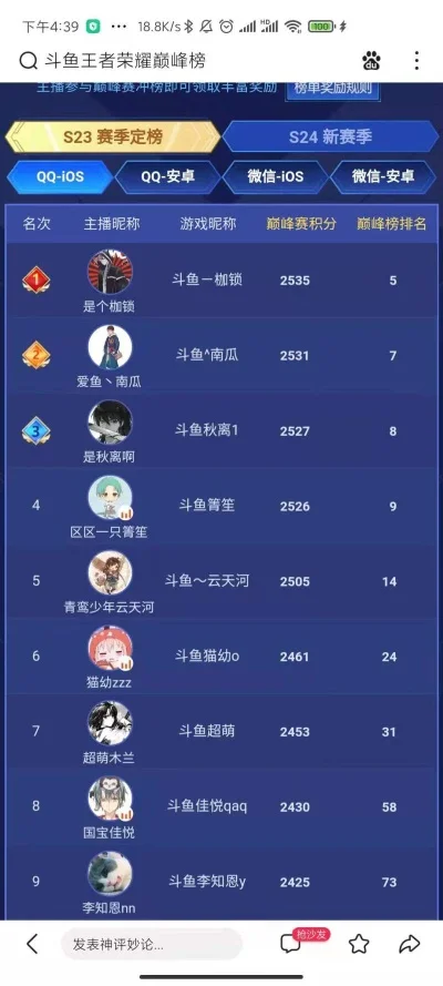 斗鱼手游游戏排行榜　斗鱼手游游戏排行榜在哪看