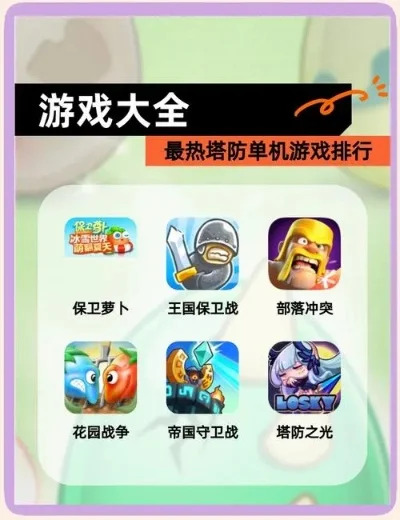 十大手机单机守城游戏推荐-手机单机守城游戏推荐