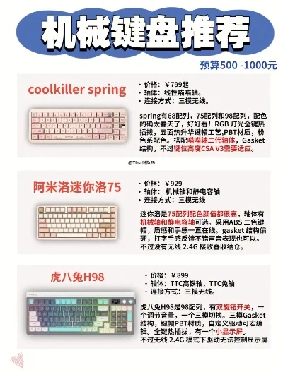 800游戏键盘推荐排行榜-800元游戏键盘推荐