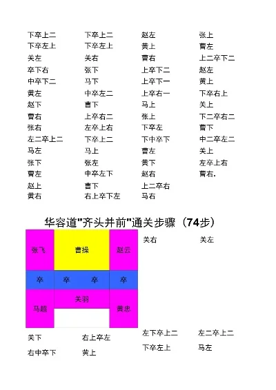 华容道解法图解30步