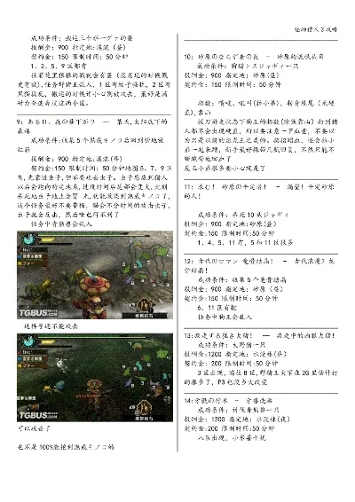 怪物猎人3攻略秘籍