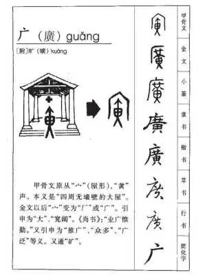 广字加一笔是什么字-汉字演变廴字趣