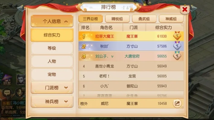 梦幻手游门派人数排行榜-梦幻手游门派人气排行