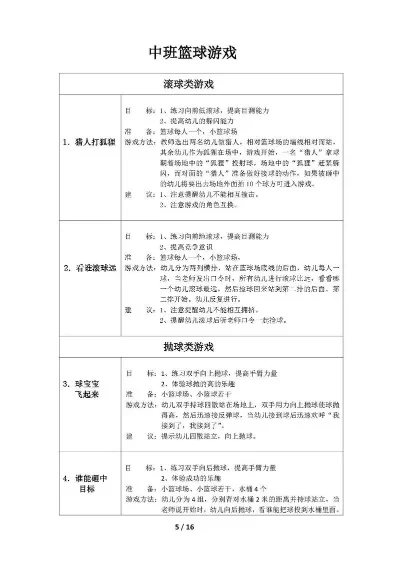 排名前十游戏教案中班-中班游戏教案排名推荐