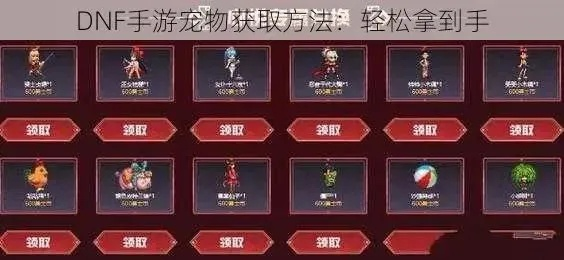 dnf手游的宠物在哪里买-dnf手游宠物购买指南